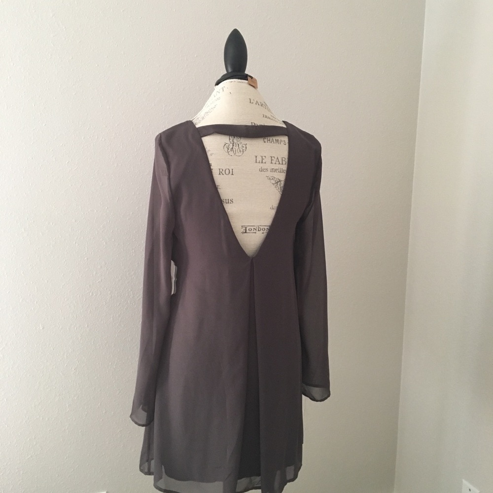 Dark gray, above the knee - cocktail dress